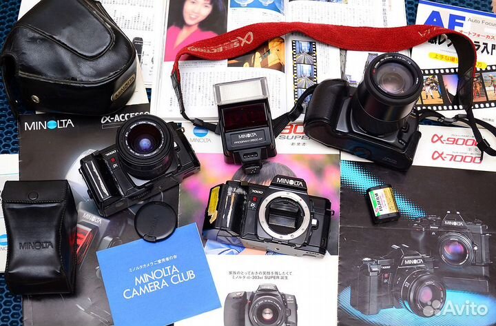 Камеры каталожные Minolta 7000 и 303si + оптика