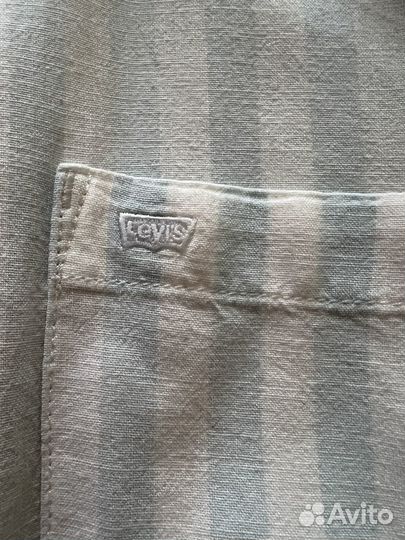Рубашка женская Levi's в голубую полоску размер S