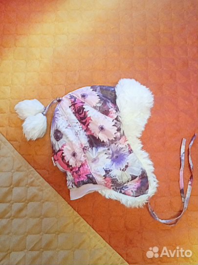 Шапка ушанка на девочку 5-6 лет Чудо кроха р. 52