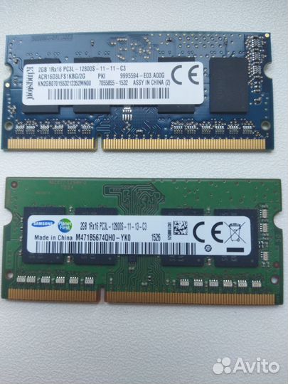 Оперативная память ddr3L 4gb 2gb для ноутбука