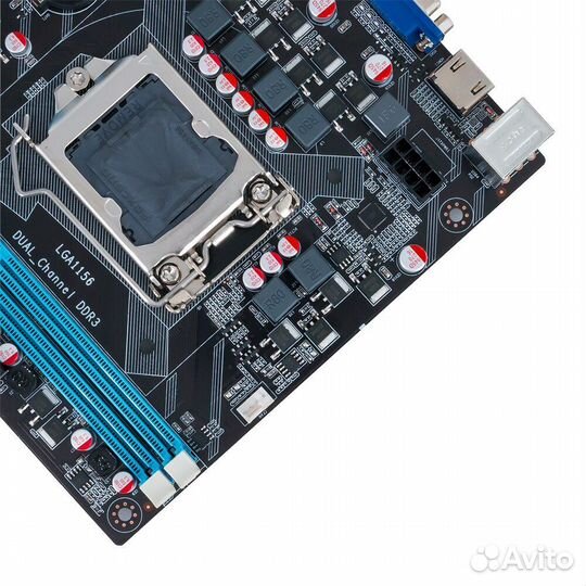 Материнская плата H55 LGA 1156 DDR3 16гб Micro-ATX