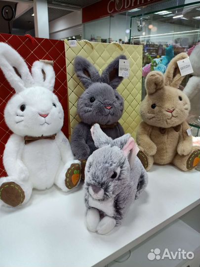 Мягкие игрушки заяц кролик новый