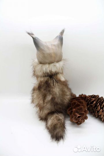 Игрушки ручной работы из полимерной глины рысь