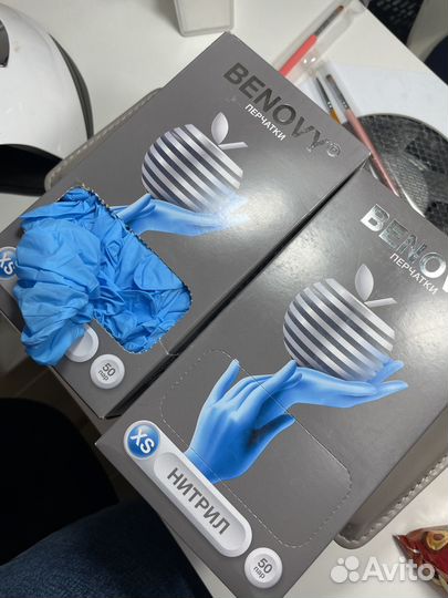 Перчатки нитриловые