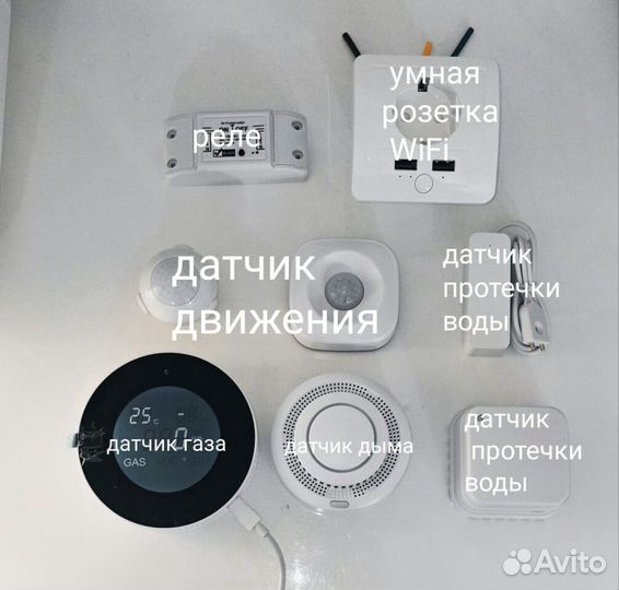 Датчики wifi протечки воды, движения, двери, дыма