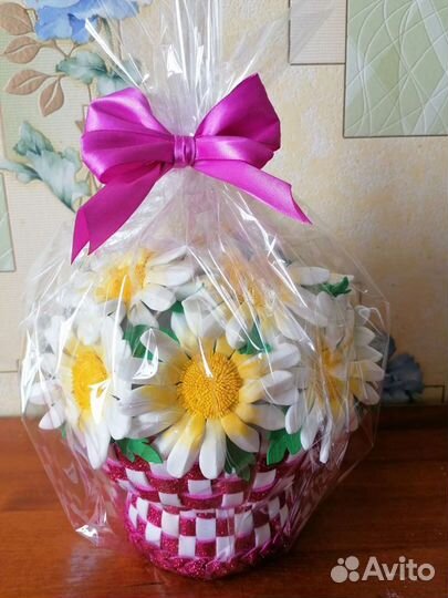 Светильник настольный, ночник, изолона, букет