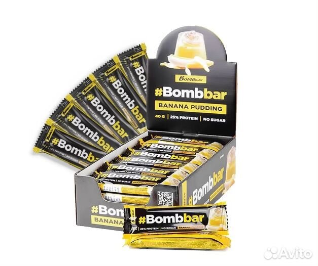 Протеиновый батончик Bombba, упаковка 30шт по 40гр