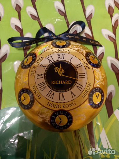 Банка из под чая часы ширина 11см длинна 11см