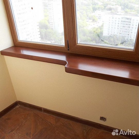 Подоконники из массива дерева на заказ