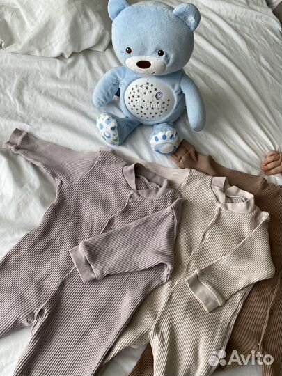 Комбинезон слип в рубчик 80 комплект