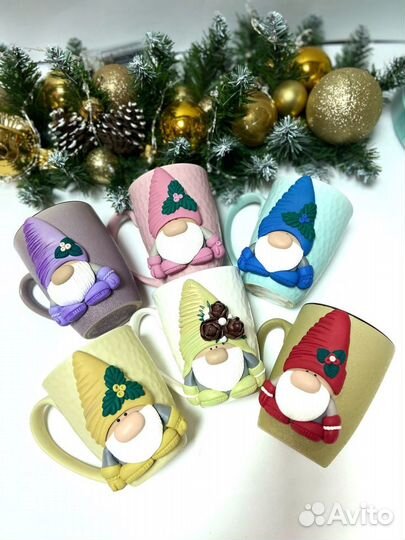 Кружка с декором ручной работы