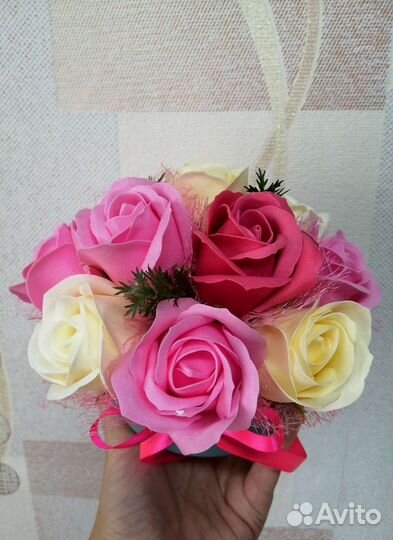 Букеты из мыльных роз