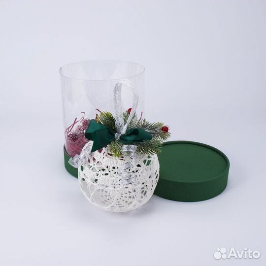 Елочный шар.Новогодний сувенир:Шар ажурный.Подарок