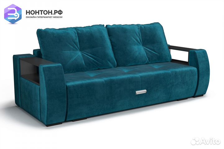 Диван еврокнижка Мальтида сине-зеленый