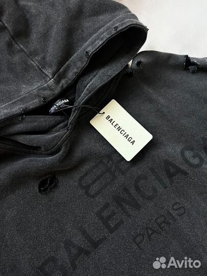 Balenciaga худи оверсайз с дырками