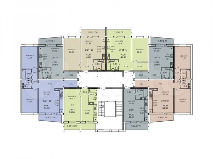 2-к. квартира, 46,3 м², 7/7 эт.