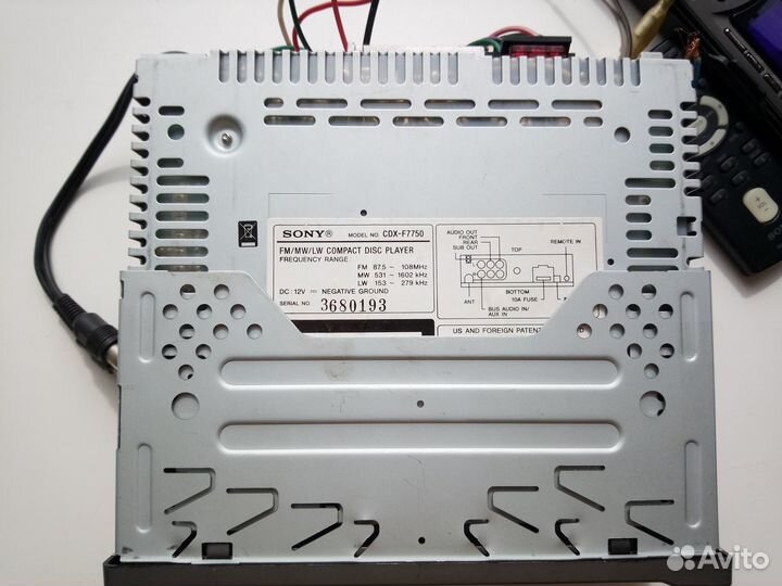 Магнитола Sony cdx-f7750 с эквалайзером и AUX
