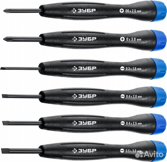 Набор отверток для точных работ, (25658-H6), зубр
