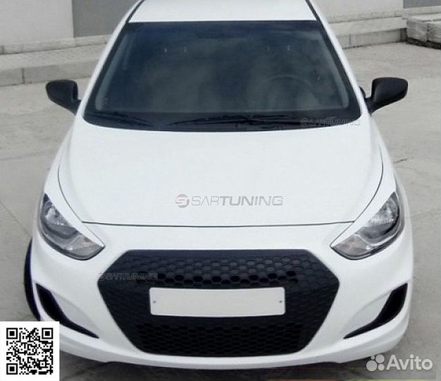 Накладка на решетку Хендай Солярис Hyundai Solaris