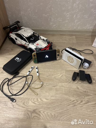 Nintendo switch oled zelda прошитая чип 64+128gb