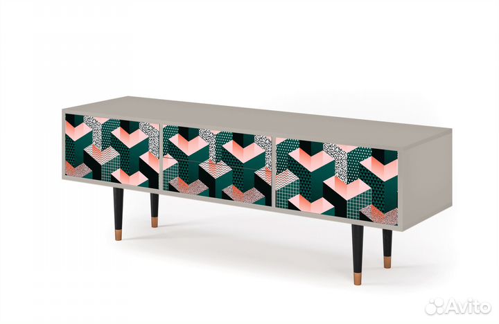 Тв-тумба T4 - Сатин - Geometric Madness