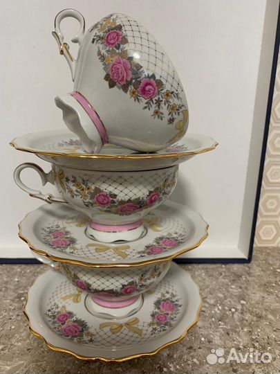 Чайный сервиз Ликино Дулево Чайная роза Агат