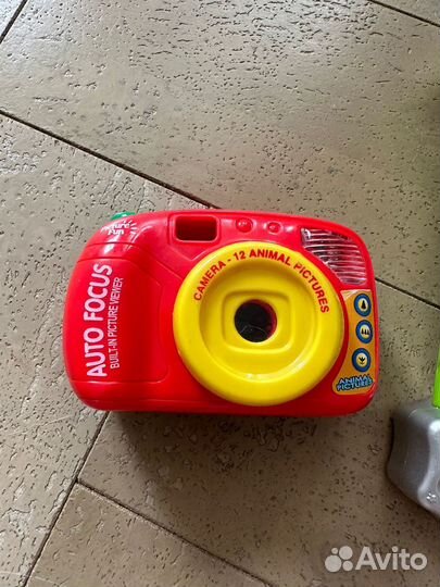 Детский фотоаппарат, микрофон, блендер