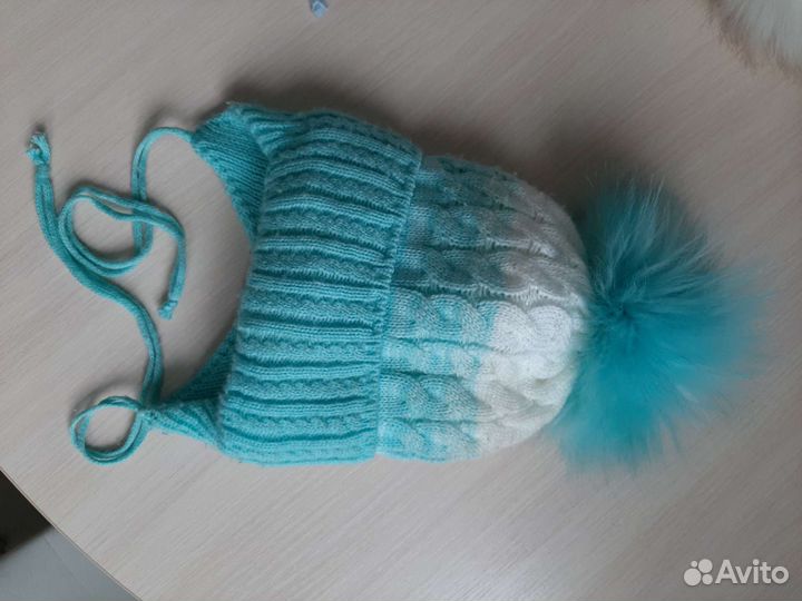 Шапка зимняя детская, р 47-50; 1,5-3 года