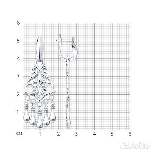 Серьги Diamant из серебра, 94-121-02373-1