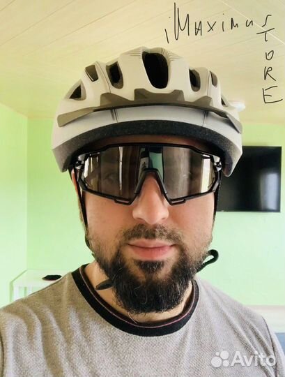 Фотохромные поляризационные спортивные очки черные