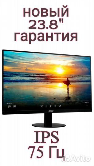 Монитор Acer SA240YAbi Black 75Hz 1920x1080 IPS