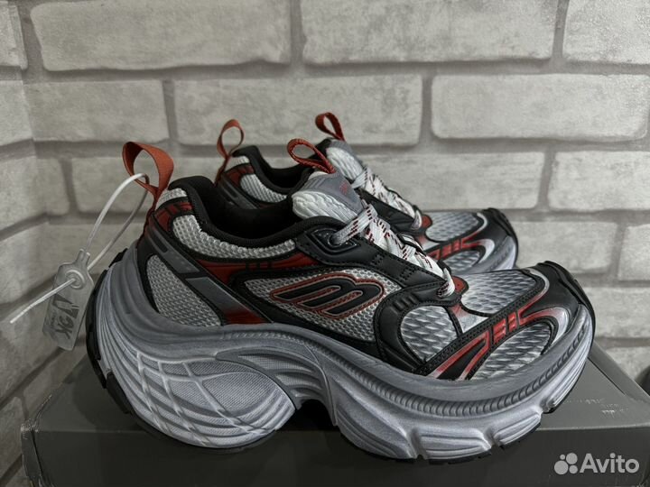 Кроссовки balenciaga 10xl grey/white/red