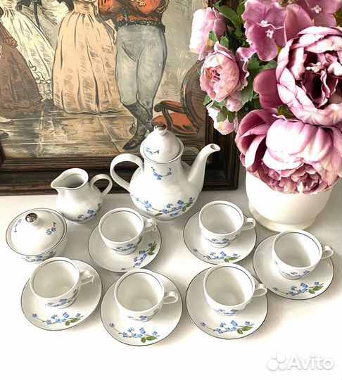 Кофейный сервиз ГДР henneberg jlmenau ильменау