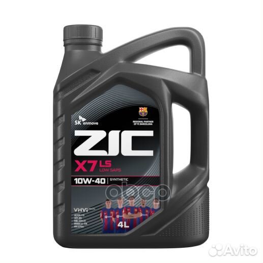 ZIC X7 LS 10W40 (4L) масло моторное синт API S