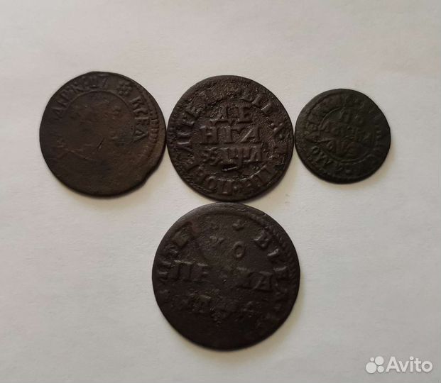 Медные монеты Петра 1