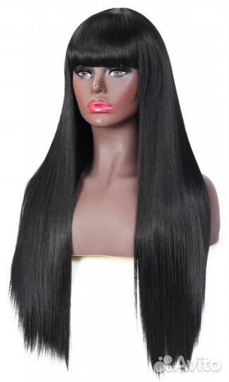 Парик черный или блонд с челкой термостойкий новые