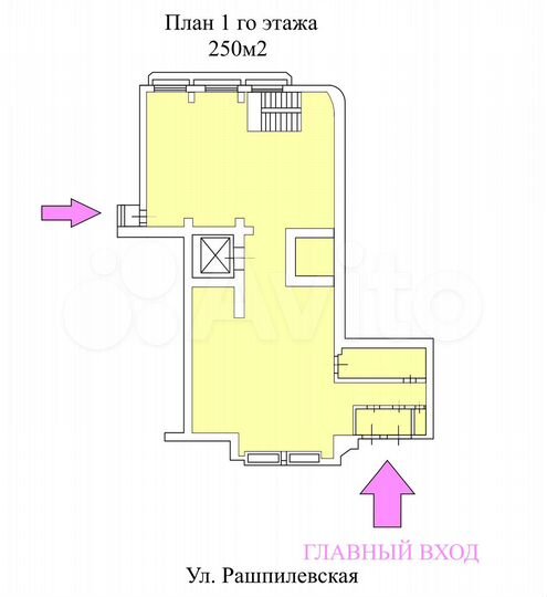 Торговое помещение, 1-я линия, 1 этаж, 250 м2