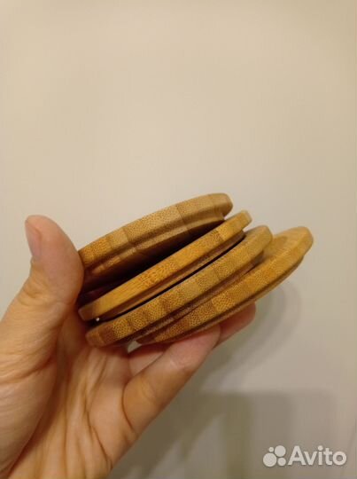 Бамбуковая подставка под чашку/стакан Икеа