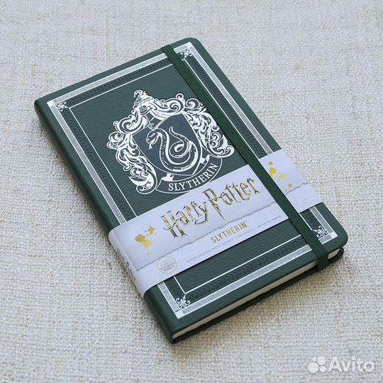 Блокнот Слизерин с серебряным тиснением