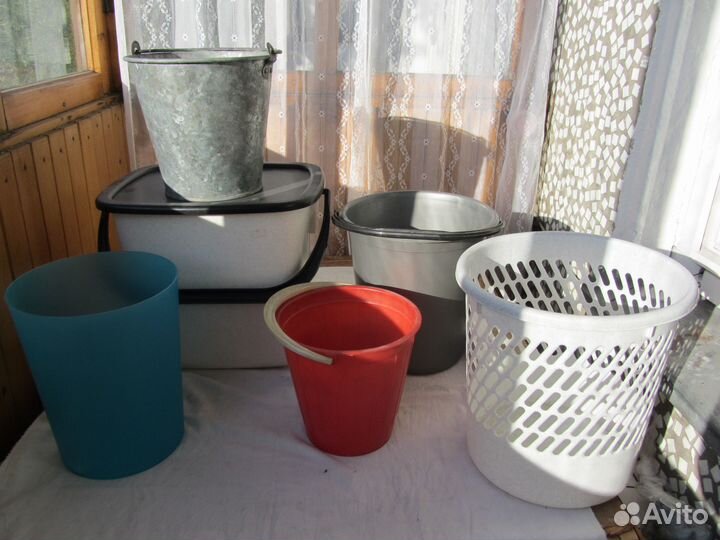 Ведра пластиковые и оцинкованные