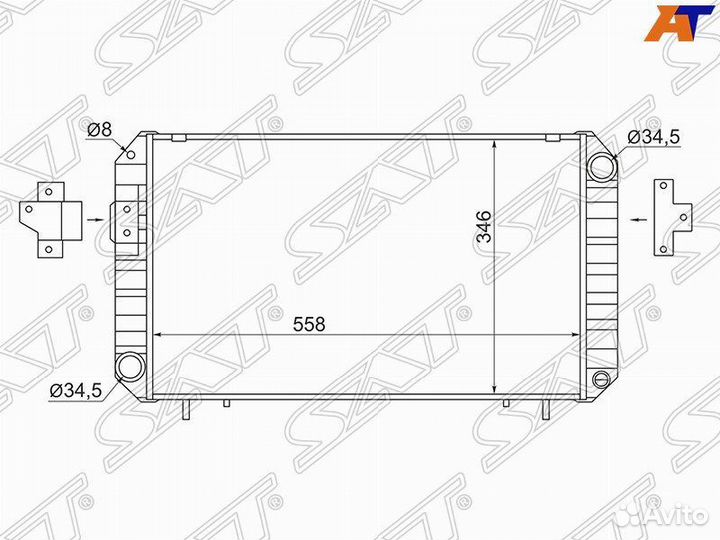 Радиатор охлаждения двигателя TY0069MT