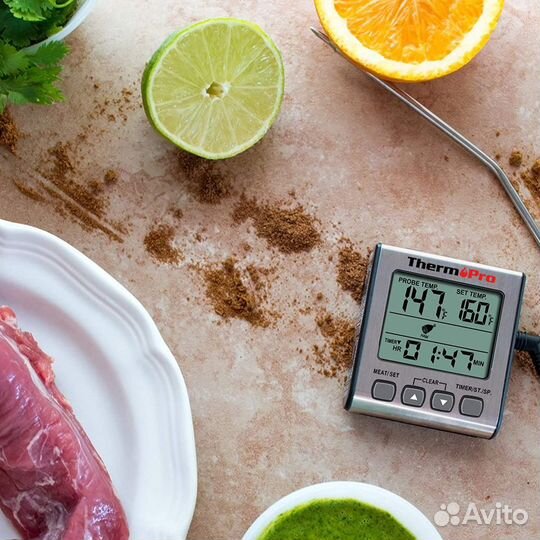 Термометр для коптильни, термощуп для колбасы мяса