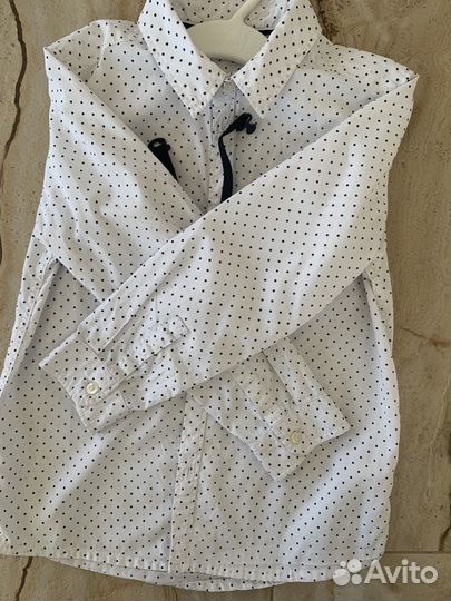 Рубашка школьная H&M с бабочкой