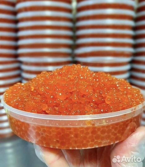 Икра красная горбуши и кеты
