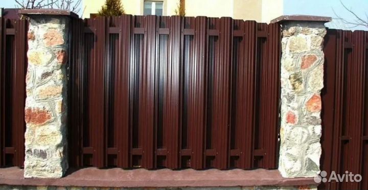 Забор из евроштакетника,ворота быстро