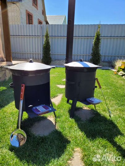 Казан и печь в комплекте