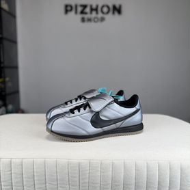 Nike cortez grey leather online