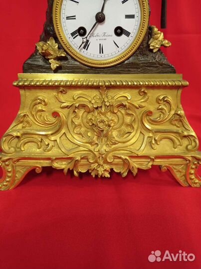 Часы каминные старинные антикварные Франция