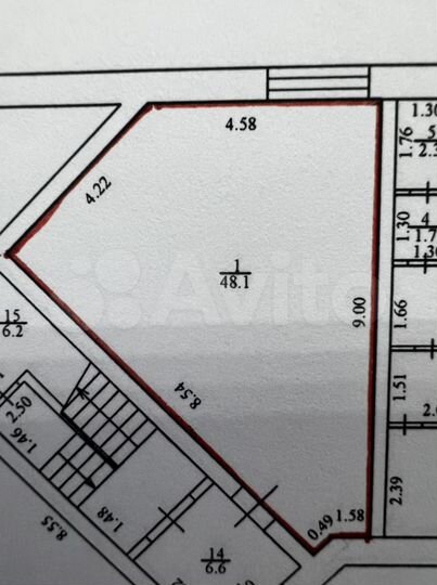 Офис, 48.1 м²