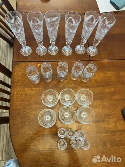 Хрустальные фужеры богемия